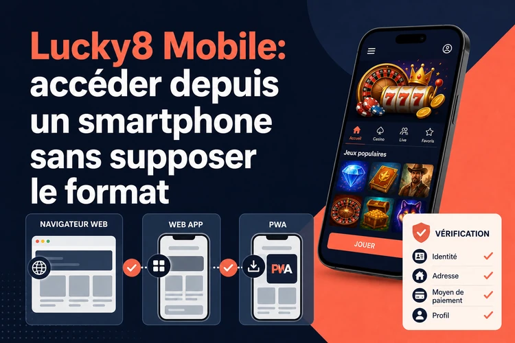 Lucky8 Mobile: accéder depuis un smartphone sans supposer le format